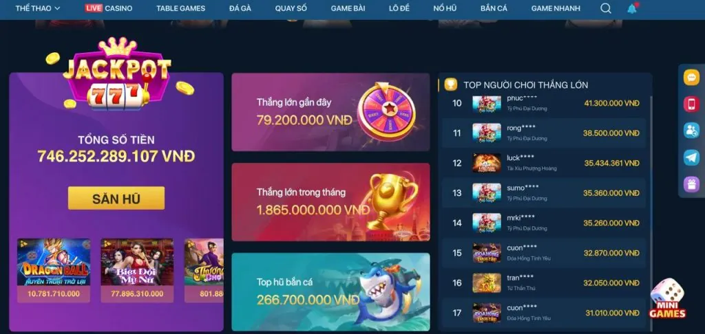Các game slot mới nhất tại 23wim Casino